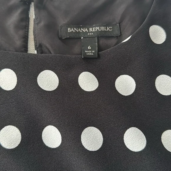 Banana Republic black and white polka dot shift dress - Picture 4 of 4
